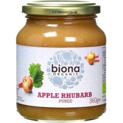 BIONA Organic Apple & Rhubarb Puree No Added Sugar 360g