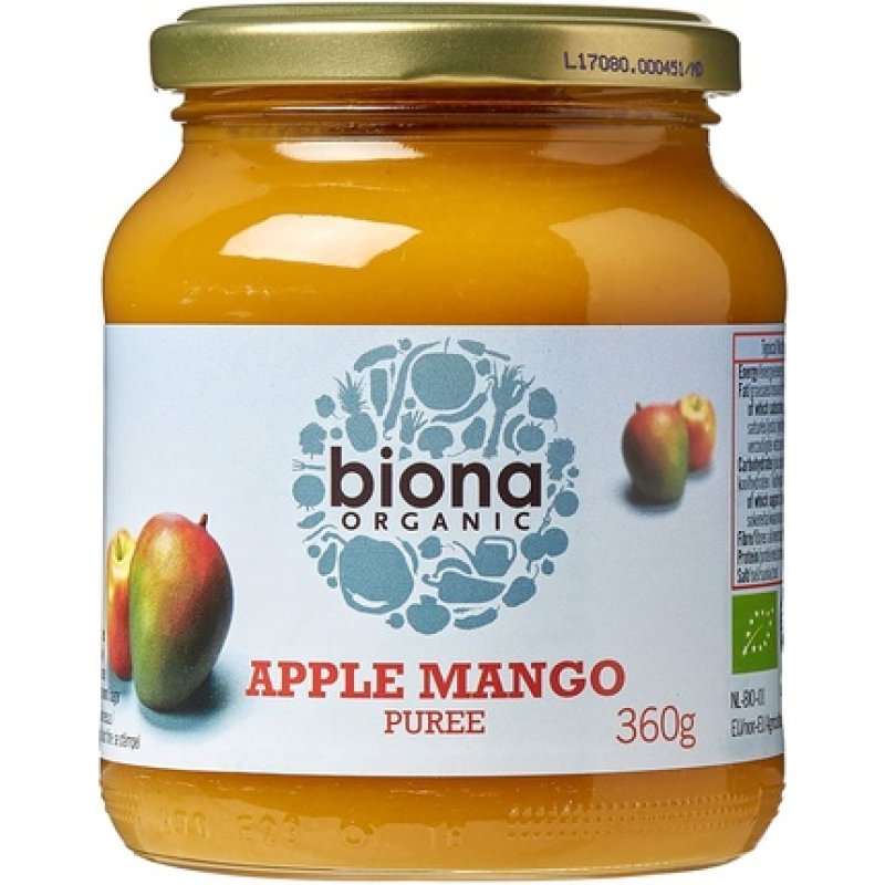 Biona Organic Apple & Mango Puree 360g Pack Of 6 360 G Apple And Mango