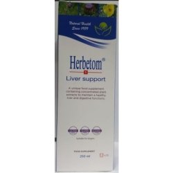 Herbetom Liver Support 250ml Food Supplement Concentrated Plant Extract for Healthy Liver and Digestive Functions