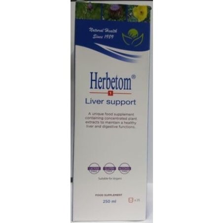 Herbetom Liver Support 250ml Food Supplement Concentrated Plant Extract for Healthy Liver and Digestive Functions