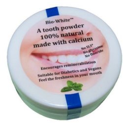 Bio-White Organic Peppermint Tooth Powder in Glass Jar 35g
