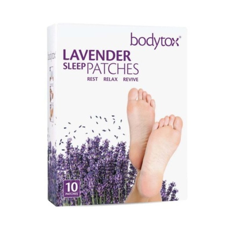 Bodytox Lavender Sleep Aid Foot Patches Vegan Reflexology Detox 10 Pack