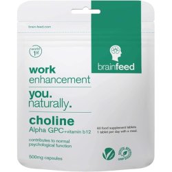 Alpha GPC Capsules 99% Choline Supplement 500mg 60 Count