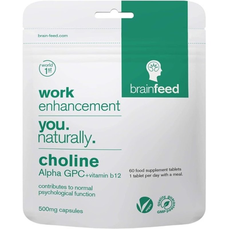 Alpha GPC Capsules 99% Choline Supplement 500mg 60 Count
