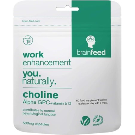 Alpha GPC Capsules 99% Choline Supplement 500mg 60 Count