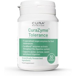 Cura Nutrition CuraZyme Tolerance Digestive Enzyme Nutritional Supplements 30 Capsules