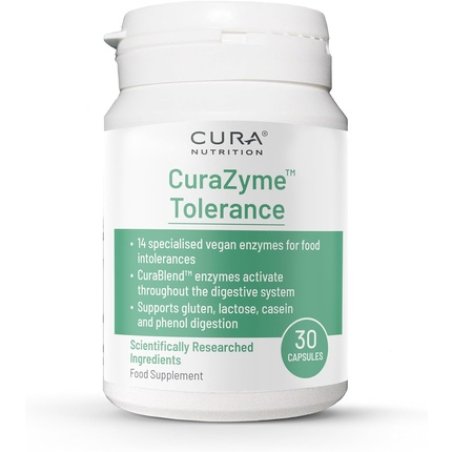 Cura Nutrition CuraZyme Tolerance Digestive Enzyme Nutritional Supplements 30 Capsules