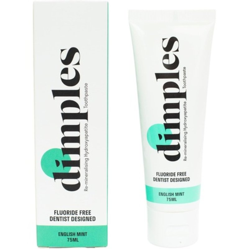 Dimples Re-mineralizing Hydroxyapatite Toothpaste English Mint 75ml