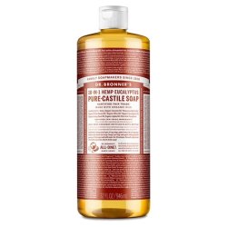 Dr. Bronner Magic Soaps Pure Castile Soap 18-in-1 Hemp Eucalyptus 32oz