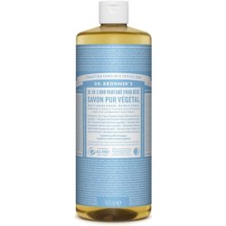 Dr. Bronner Magic Soaps Pure Castile Soap 18-in-1 Hemp Unscented Baby-Mild 32oz Bottles