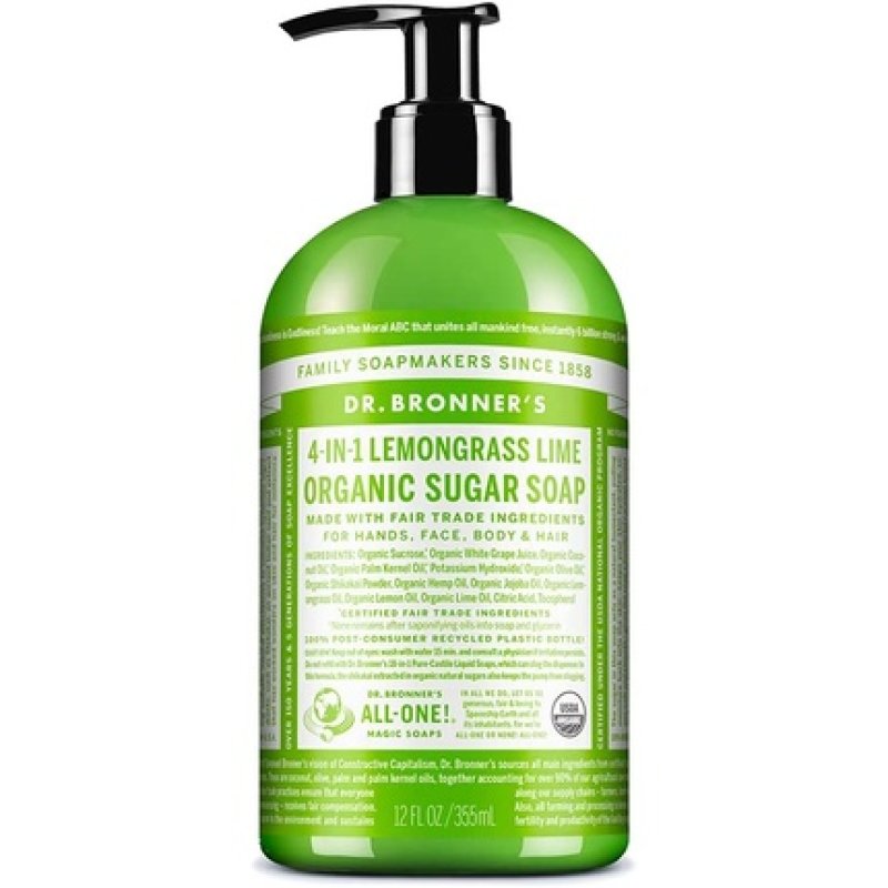Dr. Bronner's Organic Shikakai Lemongrass Liquid Soap 355ml