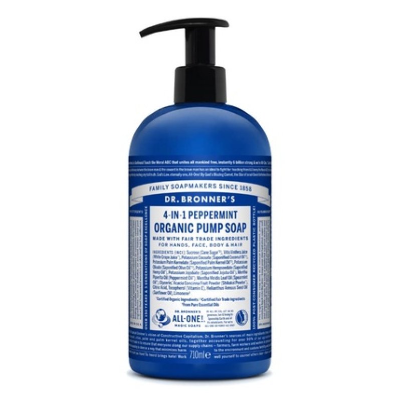 Dr. Bronner's Organic Liquid Peppermint Hand Soap 709ml