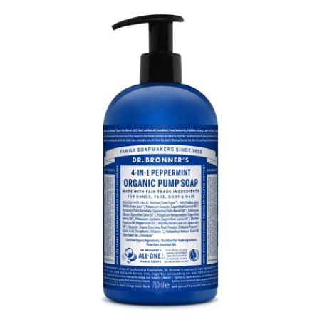 Dr. Bronner's Organic Liquid Peppermint Hand Soap 709ml
