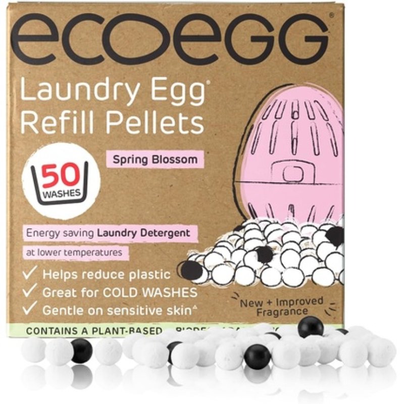 Ecoegg Laundry Egg Refill Pellets Non Bio Detergent And Fabric Softener Replacement 50 Washes Spring Blossom