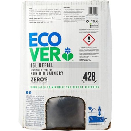 Ecover Non Bio Zero Laundry Liquid Refill, 428 Wash 15 L Pack Of 1 Zero