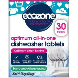 Ecozone Optimum All In One Dishwasher Tablets Powerful Degreaser & Dish Washer Tabs