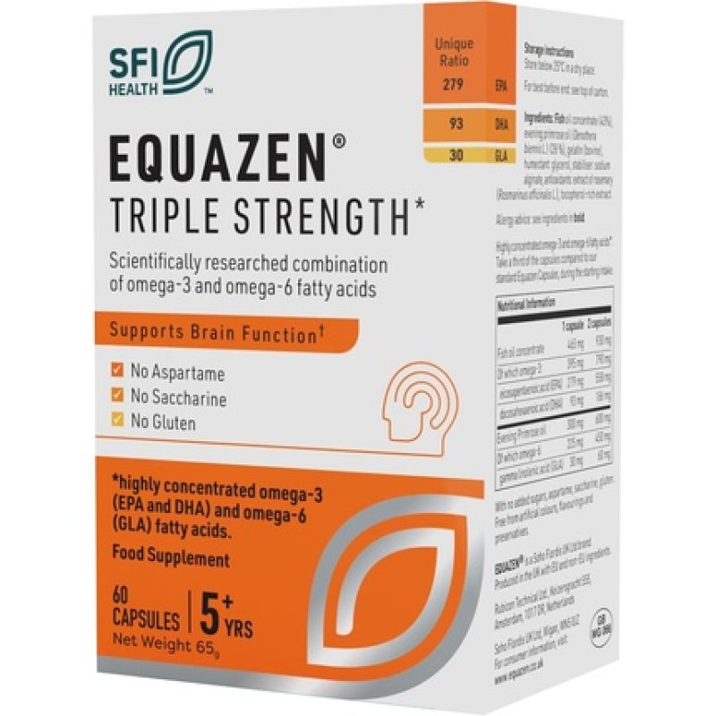 Equazen Triple Strength Omega 3 & 6 Supplement Blend of DHA and EPA