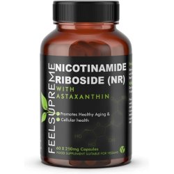 Nicotinamide Riboside with Astaxanthin NAD Complex Vegan Capsules Brain Health Anti Aging Energy Boost Muscle Health