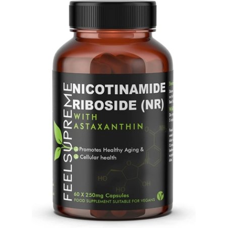 Nicotinamide Riboside with Astaxanthin NAD Complex Vegan Capsules Brain Health Anti Aging Energy Boost Muscle Health