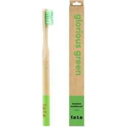 f.e.t.e Glorious Green Bamboo Toothbrush Biodegradable Compostable Handle Recyclable Firm Bristles Sustainable Vegan 1