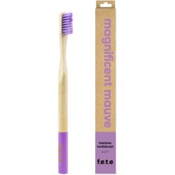 f.e.t.e Magnificent Mauve Bamboo Toothbrush Biodegradable Compostable Handle Recyclable Soft Bristles Sustainable Vegan