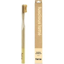 f.e.t.e Luscious Latte Bamboo Toothbrush Biodegradable Handle Recyclable Soft Bristles Sustainable Vegan 1 Count