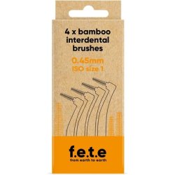 f.e.t.e Orange ISO Size 1-0.45mm Bamboo Interdental Brushes Biodegradable Compostable Handle Recyclable Soft Bristles