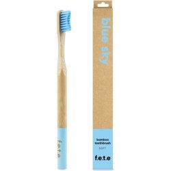 f.e.t.e Blue Sky Bamboo Toothbrush Biodegradable Compostable Handle Recyclable Soft Bristles Sustainable Vegan 1 Count