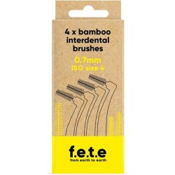 f.e.t.e Yellow ISO Size 4-0.70mm Bamboo Interdental Brush Biodegradable Compostable Handle Recyclable Soft Bristles