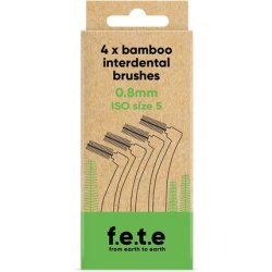 f.e.t.e Green ISO Size 5-0.80mm Bamboo Interdental Brushes Biodegradable Compostable Handle Recyclable Soft Bristles