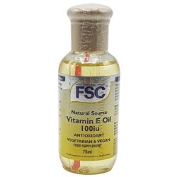 FSC Vitamin E Oil 75ml Natural Source Supplement and Skin Moisturizer