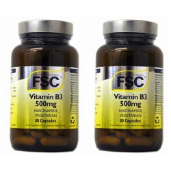 FSC 500mg Niacinamide Vitamin B3 Joint Health Supplement 120 Capsules - Pack of 2