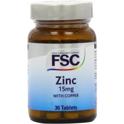 FSC 15mg Zinc with Copper Tablets 30 Pack