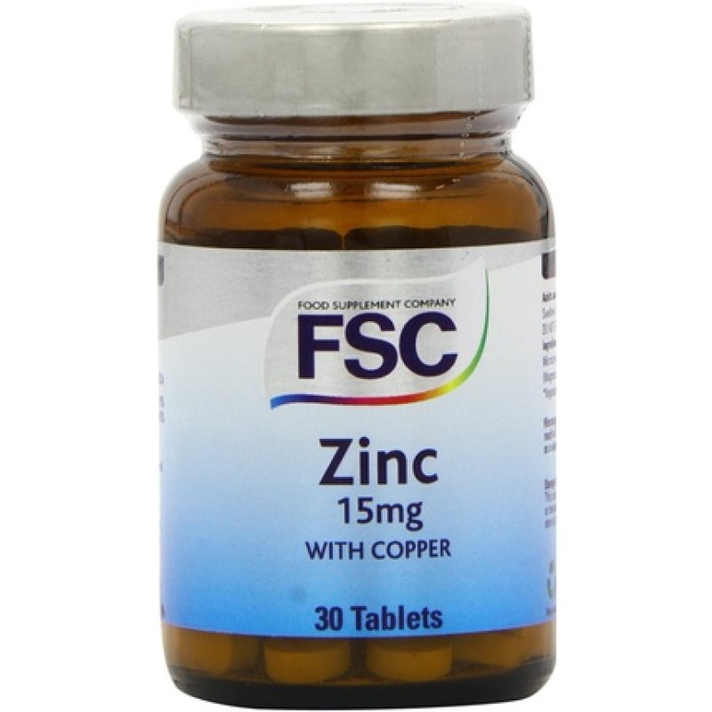 FSC 15mg Zinc with Copper Tablets 30 Pack
