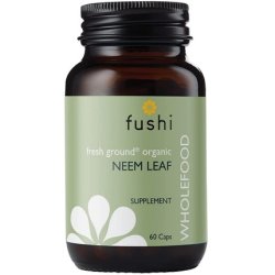Fushi Organic Neem Leaf Capsules 60 Capsules - Fresh-Ground Whole Food Detoxifying Herb