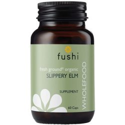 Fushi 90142 Organic Slippery Elm Capsules 60 Caps Fresh-Ground Whole Food Soothing & Healing Action