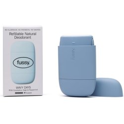 Fussy Natural Refillable Deodorant Aluminium Free 24 Hour Protection Mint Scent Ocean Blue Case Peppermint Eucalyptus