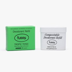 Fussy Natural Deodorant Refill Aluminium Free Lime Scent 24 Hour Protection 100% Effective Tropic Tonic Lime Basil &