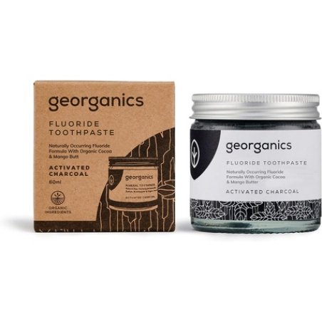 Georganics 60ml Fluoride Activated Charcoal Toothpaste