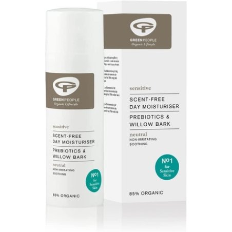 Green People Scent Free Day Moisturiser 50ml Natural Organic Sensitive Face Cream for Combination Spot-Prone Skin