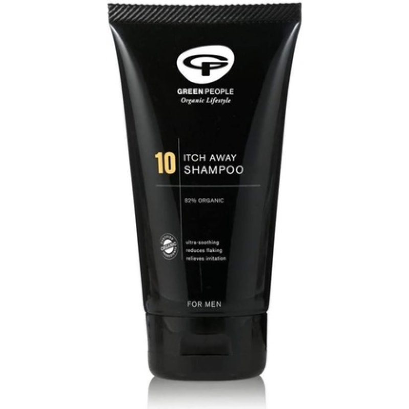 Green People for Men No.10 Itch Away Shampoo 150ml Natural Organic Herbal Shampoo for Men with Dry Itchy or Flaky Scalp