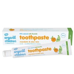 Green People Mandarin & Aloe Vera Bio Toothpaste for Kids with Fluoride 50ml