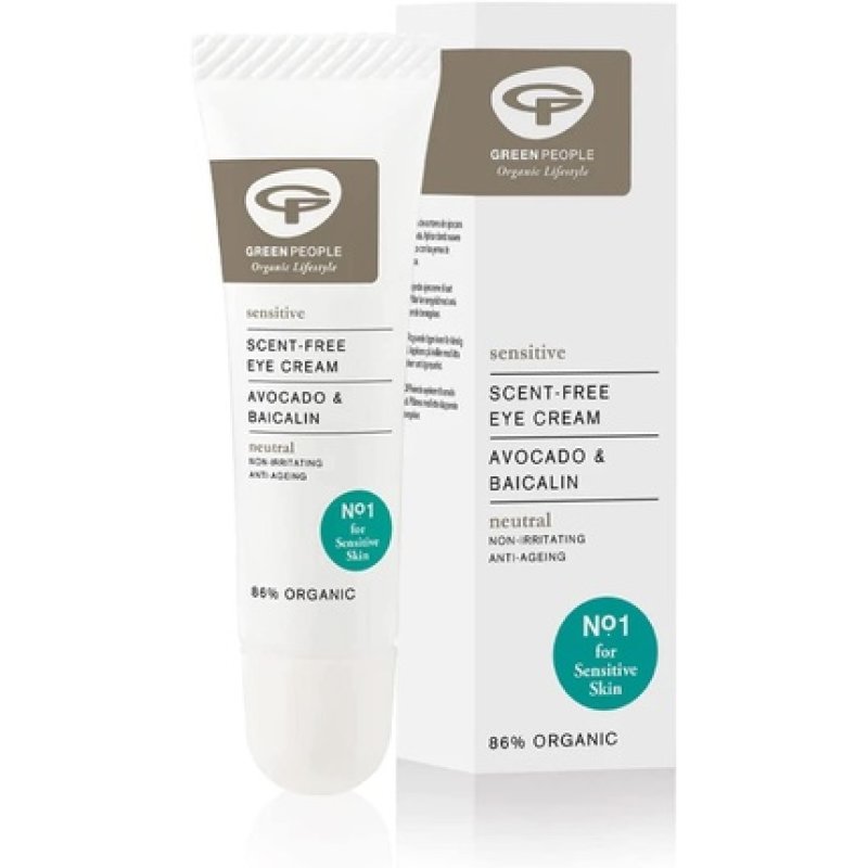 Green People Scent Free Eye Cream 10ml Natural Organic Sensitive Anti-Ageing Moisturiser for Skin