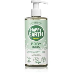 Happy Earth Bath & Wash Gel for Baby & Kids - 300 ml, 100% Natural