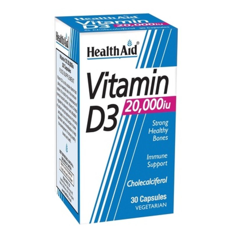 Health Aid Vitamin D3 20,000IU 30 Capsules