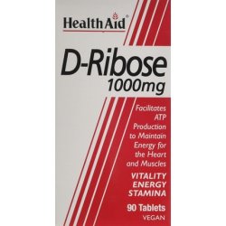 HealthAid D-Ribose 1000mg Vegan Tablets 90 Count