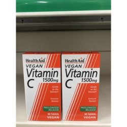 HealthAid Vitamin C 1500mg Extended Release Tablets 2x60 - Expires 09/23
