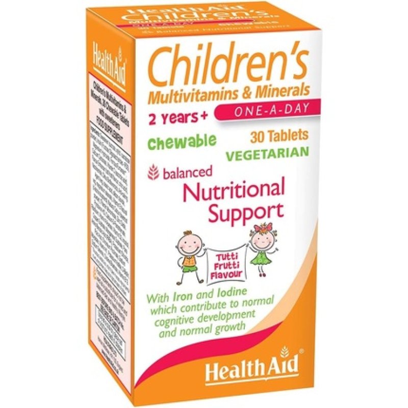 HealthAid Children's MultiVitamin Minerals Vegetarian Tablets 30