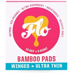 Flo 10 Day Plus 5 Night Bamboo Pads 15 Pieces
