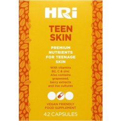 HRI Teen Skin Kids Vitamins Multivitamin for Kids 12-18 Years 42 Vegan Capsules